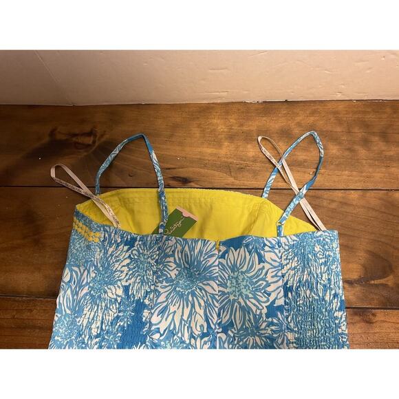 Lilly Pulitzer Ariel Blue Lion In The Sun Jesse Romper Size 10 NWT - Picture 14 of 16